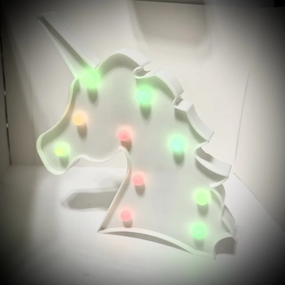 Unicorn Marquee Night Light Magic LED Lamp Color Changing Kid Party Or Any Party